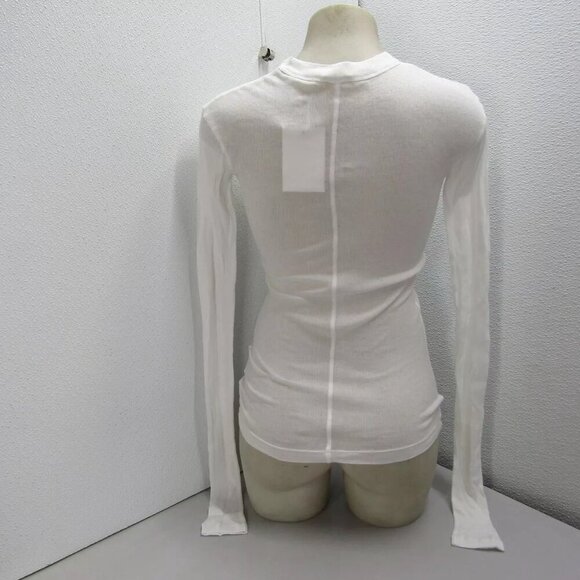 NEW BITE STUDIOS Womens Long-Sleeve Thin Jersey T-Shirt Size S White - Picture 4 of 12